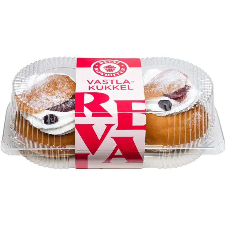 Reval Kondiiter Vegan Vastlakukkel Jõhvikamoosiga 2x85 g