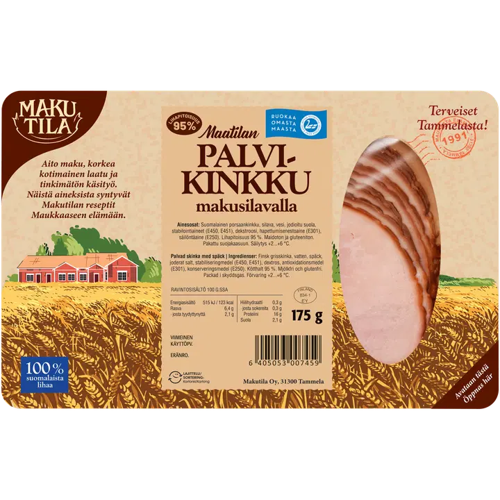 Makutila Maatilan Palvikinkku viipaloitu 175 g