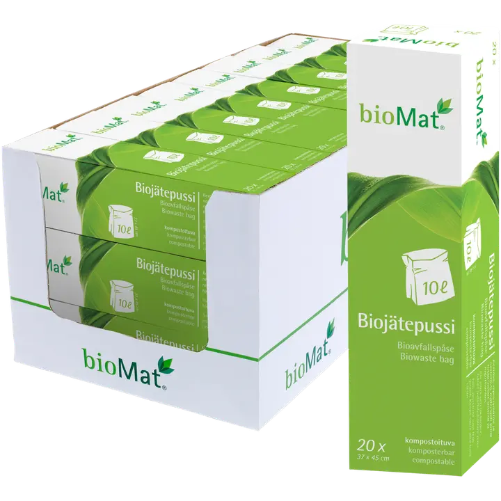 bioMat®Biojätepussi 10L 370x450mm 20kpl/rll