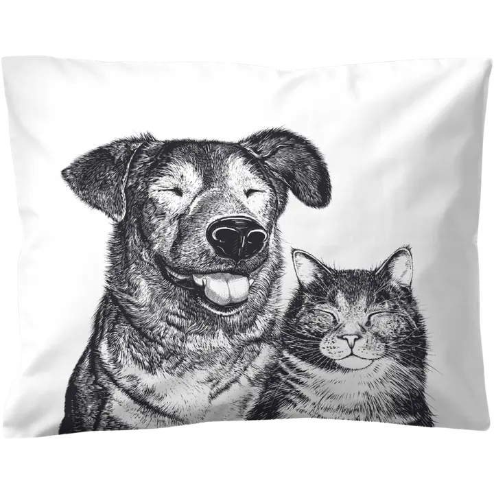 Padjapüür Selviytyjät 50X60 must/valge Finlayson 100% CO