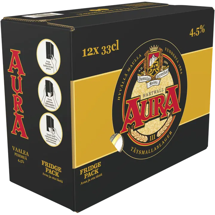 Aura olut 4,5% 12x 0,33 l tölkki