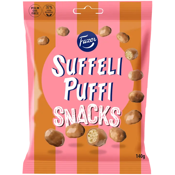 Fazer Suffeli Puffi Snacks karkkipussi 140g