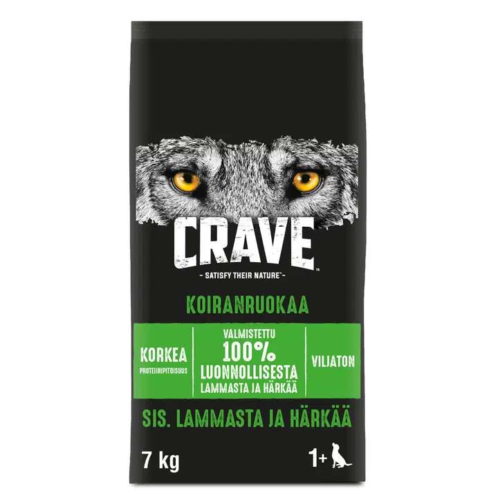 1x Crave Lammasta & Härkää koiranruoka 7kg