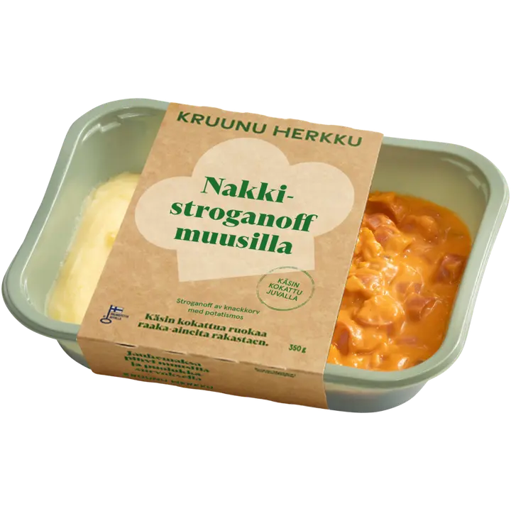Kruunu Herkku Nakkistroganoff muusilla 350g
