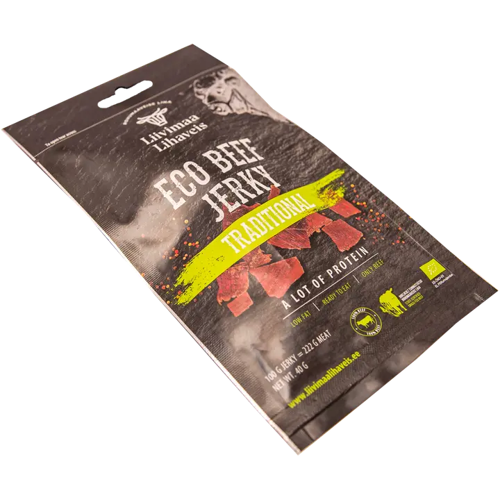 Veiselihasnäkk ECO Beef Jerky TRADITIONAL 40g