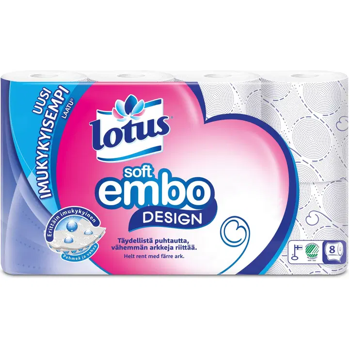 LOTUS Soft Embo Design wc-paperi 8 rll