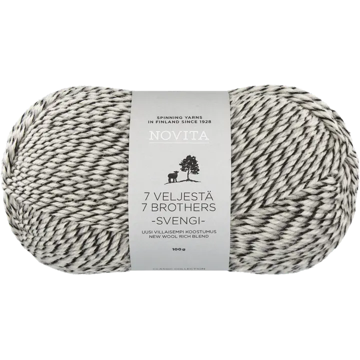 Novita lanka 7 Veljestä Svengi 100 g lakritsi 8121