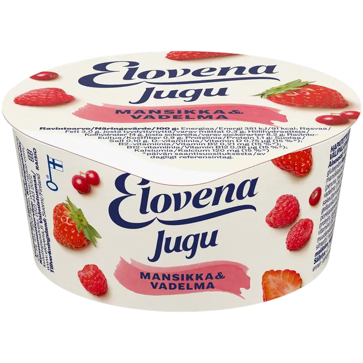Elovena 150g mansikka & vadelma jugu