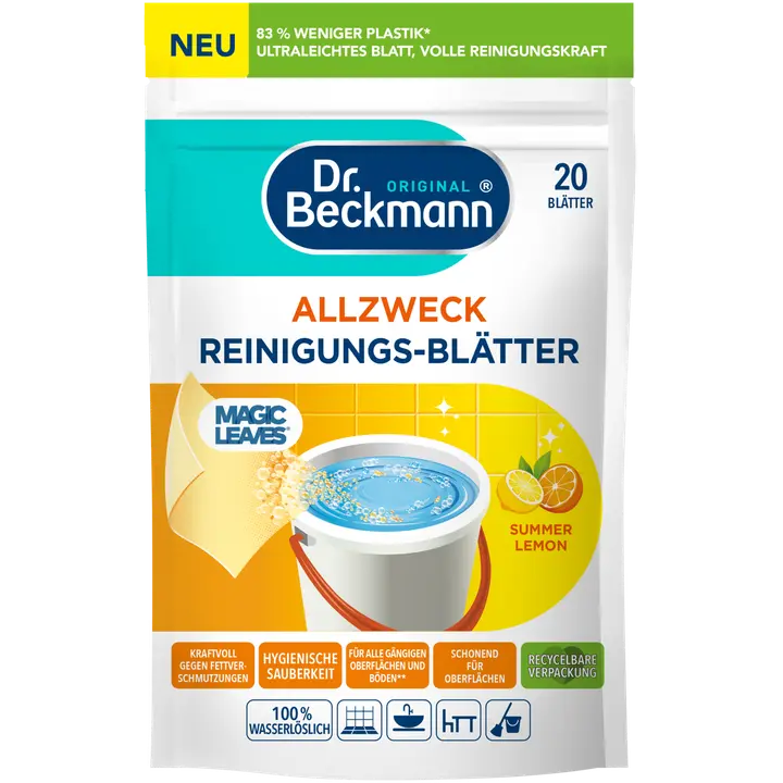 Üldpuhastusvahendi lehed Magic Leaves Summer Lemon 20tk