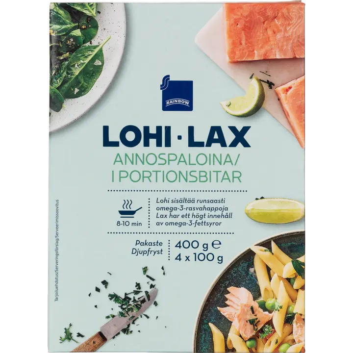 Rainbow 400g lohi annospaloina pakaste