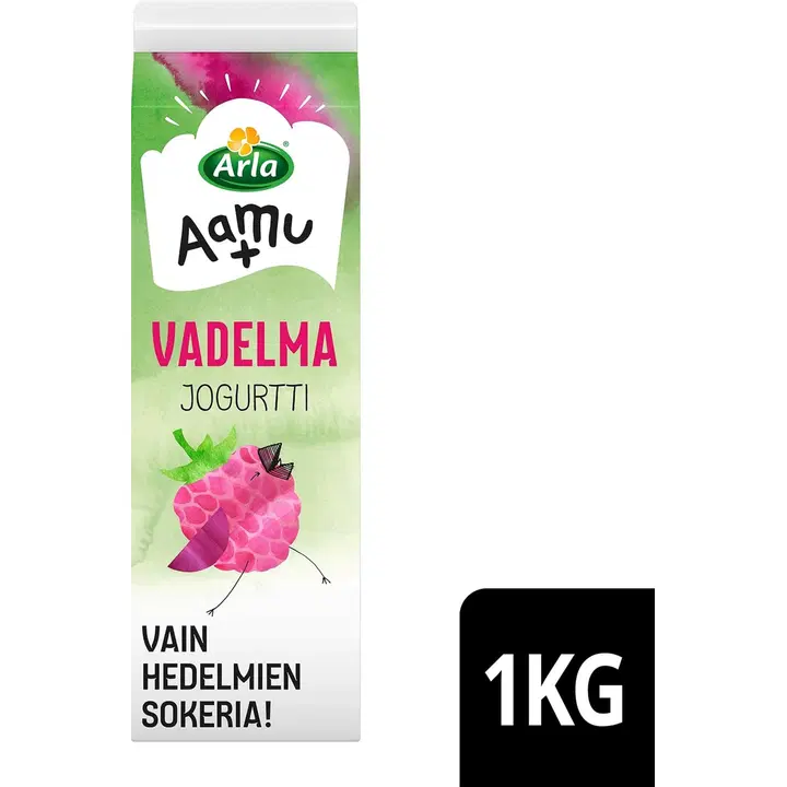Arla Aamu+ AB laktoositon vadelma jogurtti 1 kg