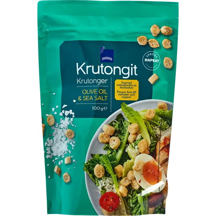 Rainbow krutoonid oliiviõli ja meresoolaga 100 g