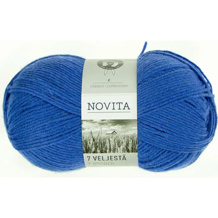 Novita 7 Veljestä 150g yleiskäyttölanka sininen