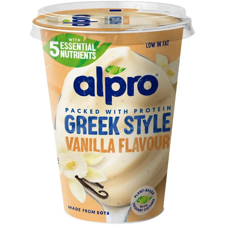 Alpro Greek Style Hapatettu soijavalmiste, vanilja 400g