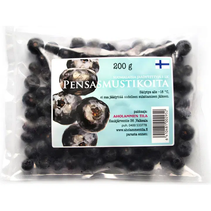 Aholammen tila 200g Jäädytettyjä Pensasmustikoita