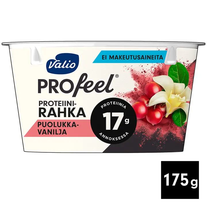 Valio PROfeel® proteiinirahka 175 g puolukka-vanilja laktoositon