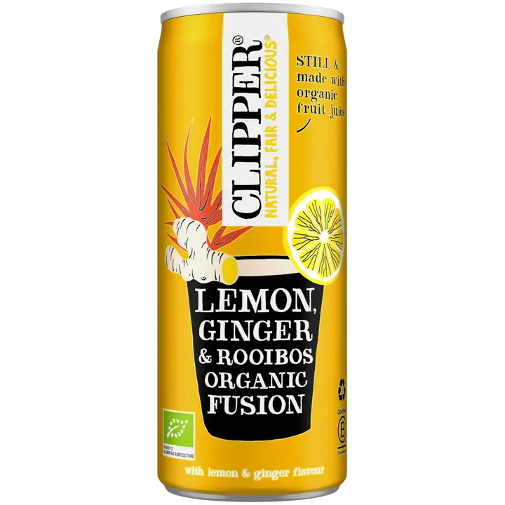 Clipper Luomu Hiilihapoton juoma Sitruuna, inkivääri & rooibos 250ml