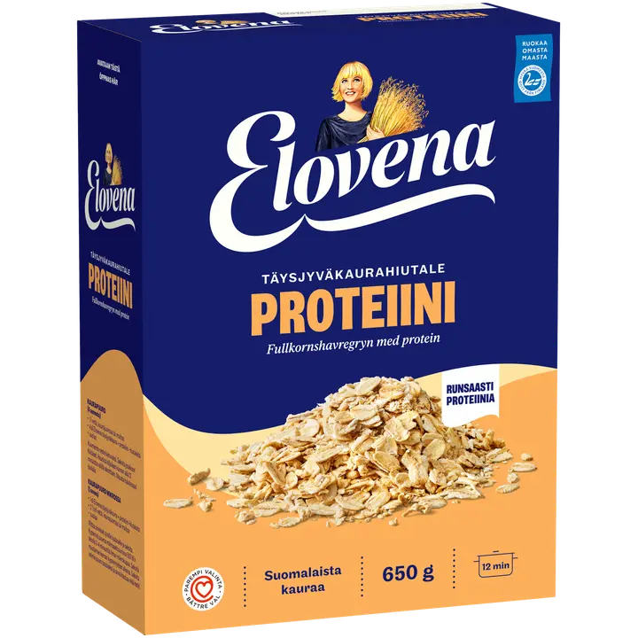 Elovena täisterakaerahelbed proteiiniga, 650 g