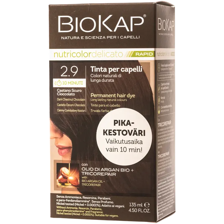 Biokap nutricolor delicato rapid 2.9 dark chestnut chocolate