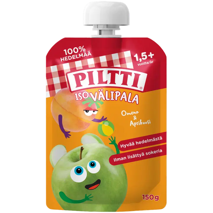 PILTTI Iso Välipala 150g Omena ja Aprikoosi 1,5+v annospussi
