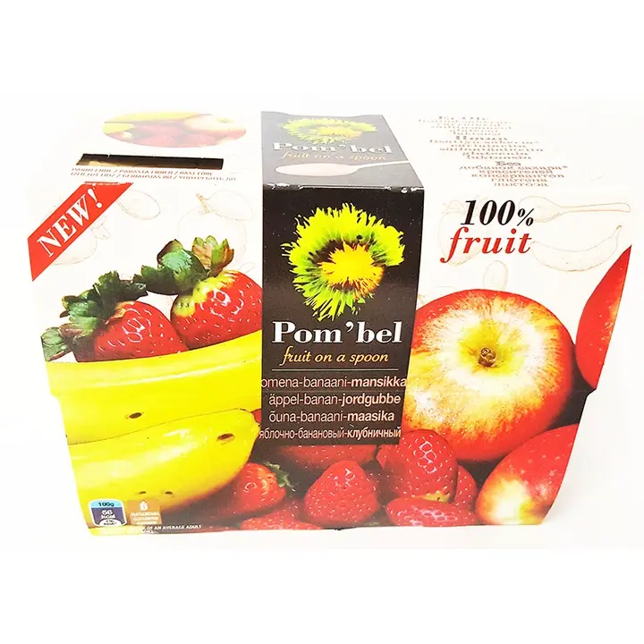 Õuna-banaani-maasika puuviljamix 4x100g