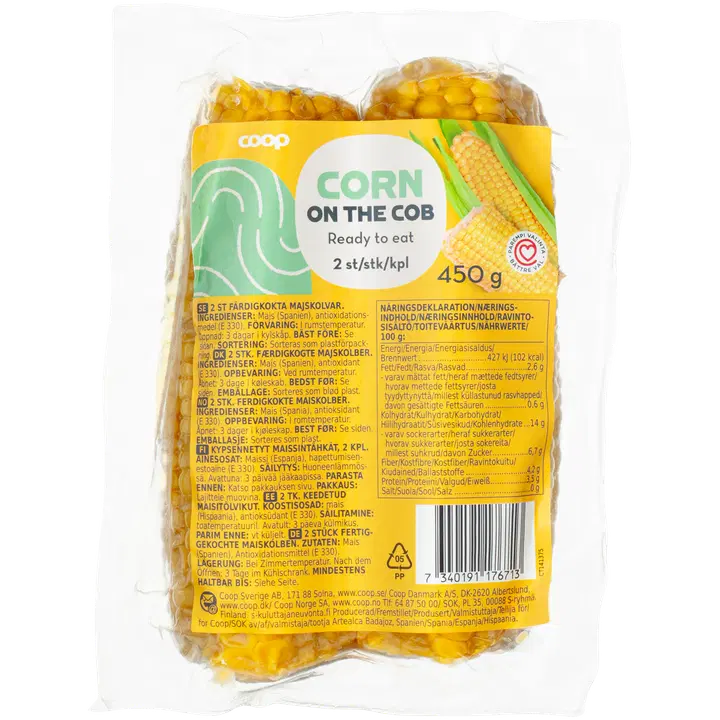 Coop majskolvar 450 g