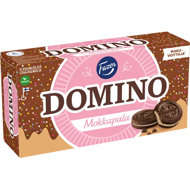 Fazer Domino Mokkapala täytekeksi 350 g