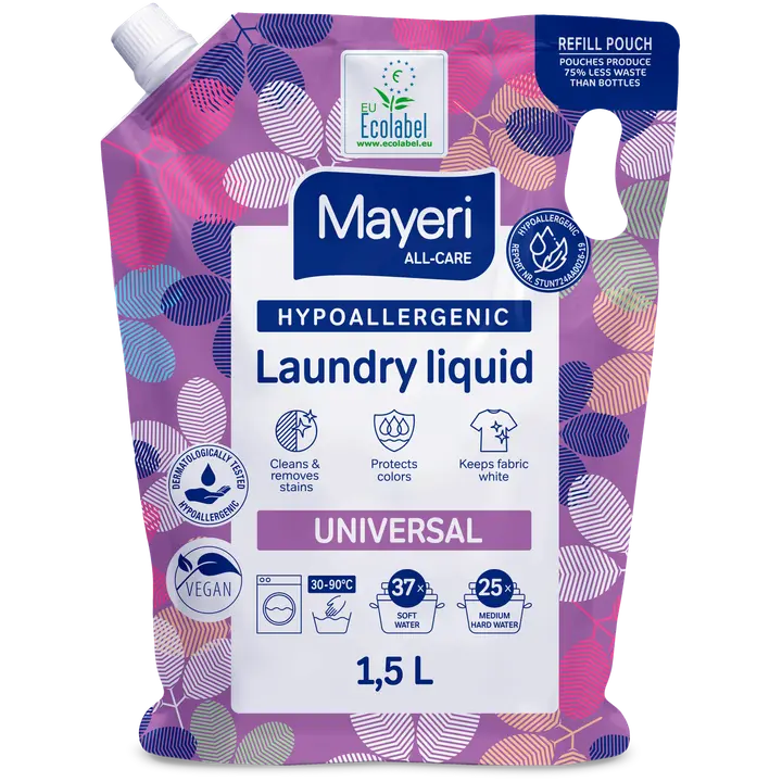 Pesugeel Mayeri Universal hüpoallergeenne All-Care täitepakk 1,5l