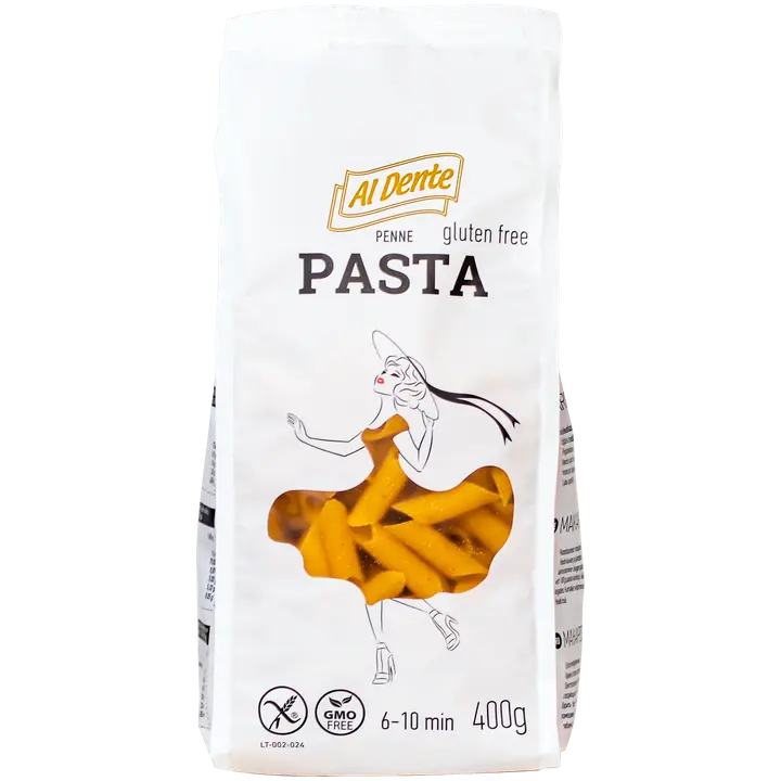 Al dente penne pasta 400g gluteenivaba