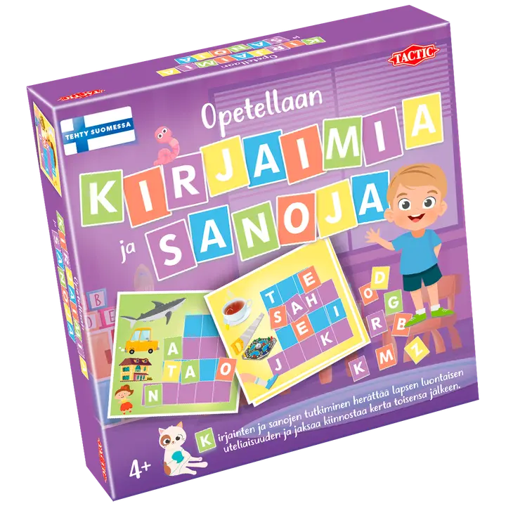 Tactic peli Opetellaan kirjaimia ja sanoja