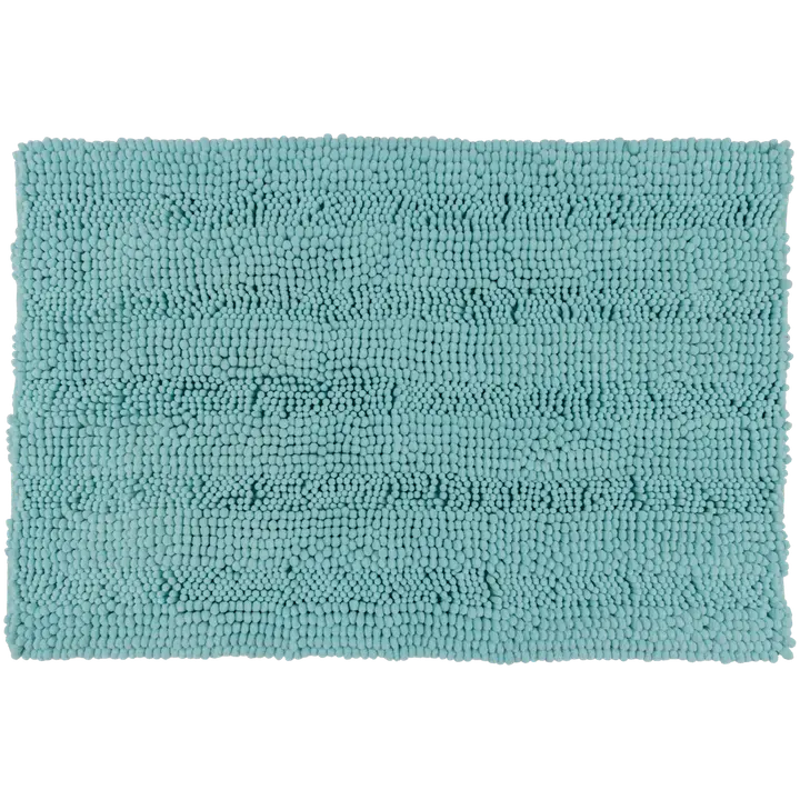 House kylpyhuonematto Chenille Stripe 50x80 cm, aqua