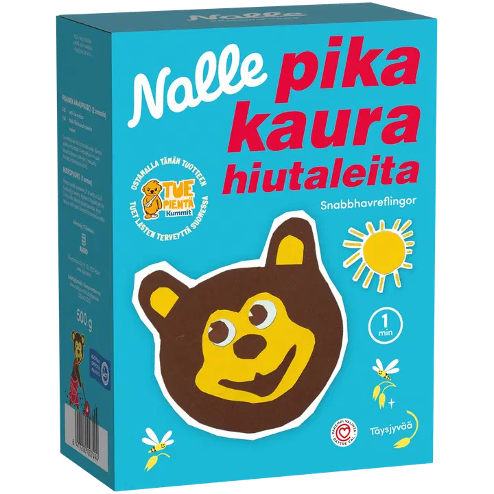 Nalle 500g pikakaurahiutale Tue pientä -kampanja