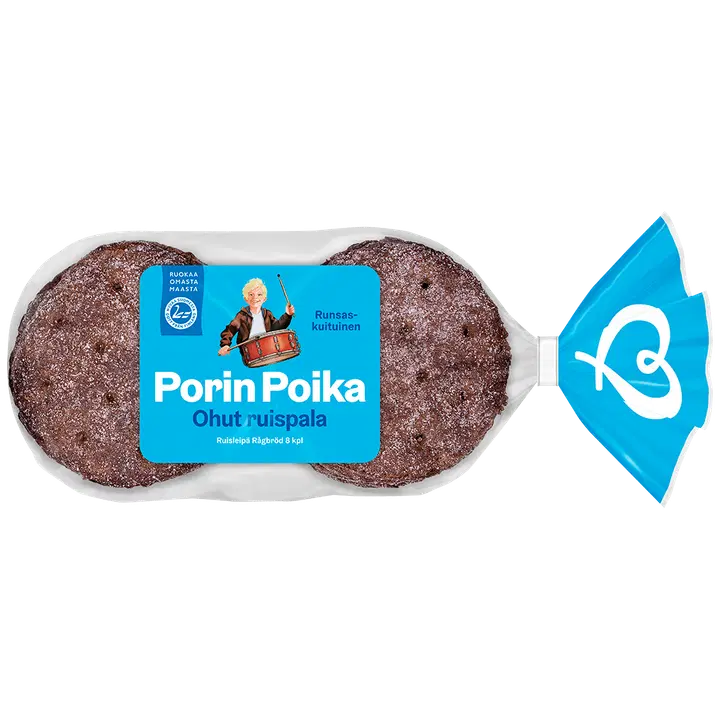 Porin Leipä Porin Poika Ohut ruispala 8kpl/300g