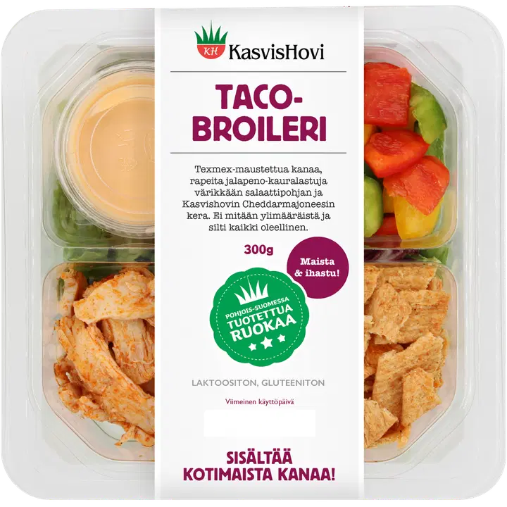 Kasvishovi taco-broilerisalaatti 300 g