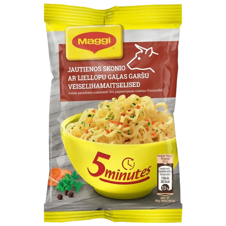 Maggi kiirnuudlid veiselihamaitselised, 59,2g