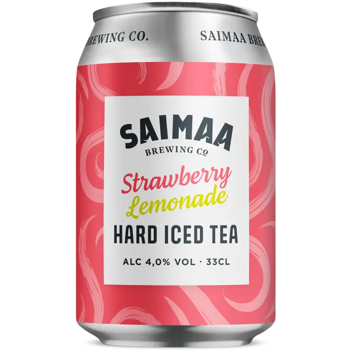 Saimaa Hard Iced Tea Strawberry Lemonade 4,0% 0,33l tölkki