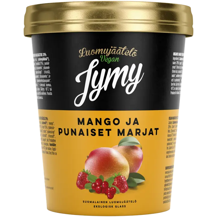 Jymy Luomujäätelö Mango ja Punaiset Marjat 500ml