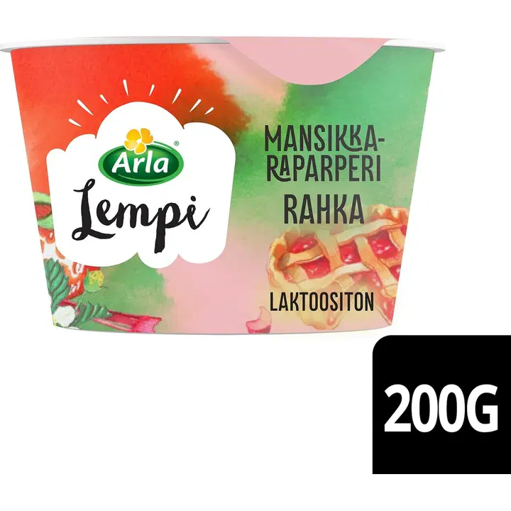 Arla Lempi laktoosivaba kohupiim maasika-rabarberi, 200g