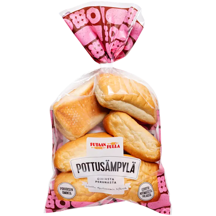 PutaanPulla Pottusämpylä 6 kpl/340g vehnä-perunasämpylä