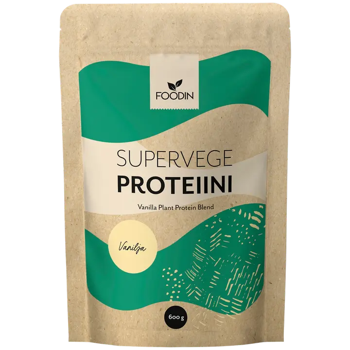 Foodin Supervege, kasviproteiinisekoitus, vanilja 600g