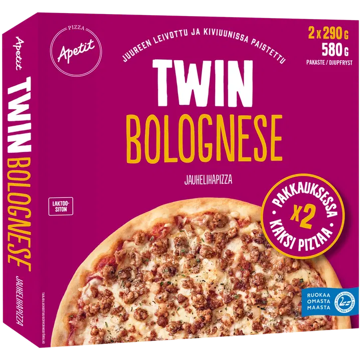 Apetit Twin Bolognese pizza pakaste 2x290g