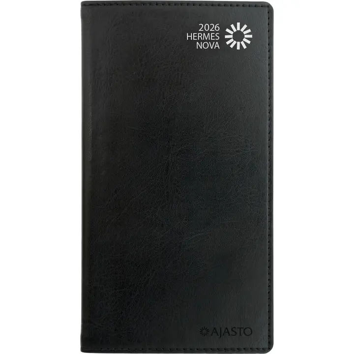 Ajasto taskukalenteri Hermes Nova, musta
