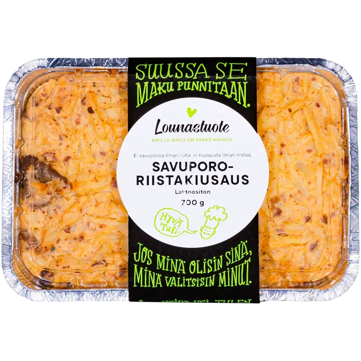 Lounastuote 700 g Savupororiistakiusaus - Lisäsimme poroa.. ja savua...