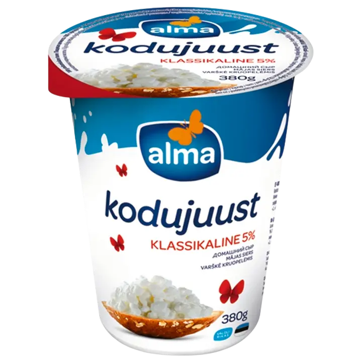 Alma Klassikaline kodujuust 5%, 380 g