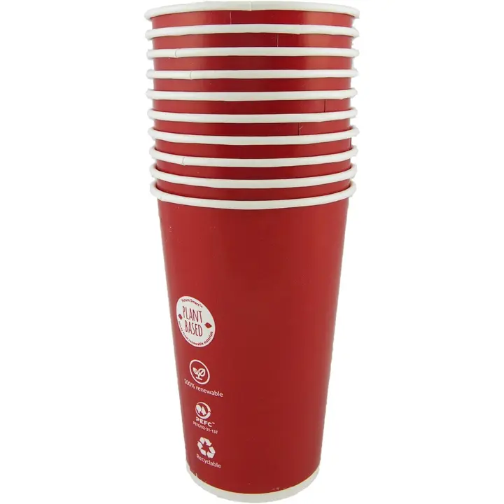 Huhtamäki 10x400ml Red cup kartonkinen kylmäjuomapikari