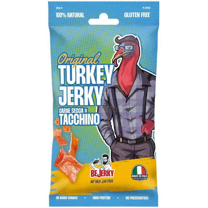 BeJerky Kalkuniliha vinnutatud snäkk original 25 g