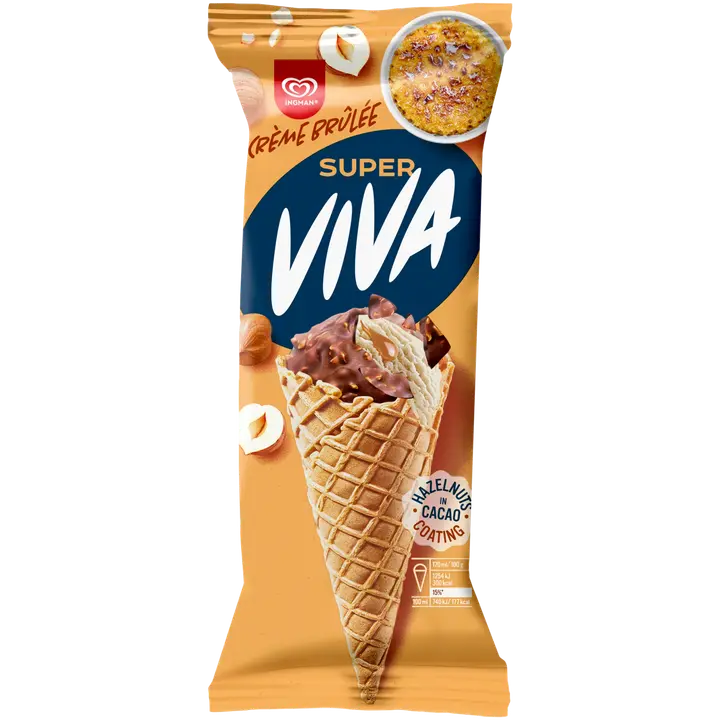 Super Viva Kreembrülee Koonusjäätis 170ml/100 g