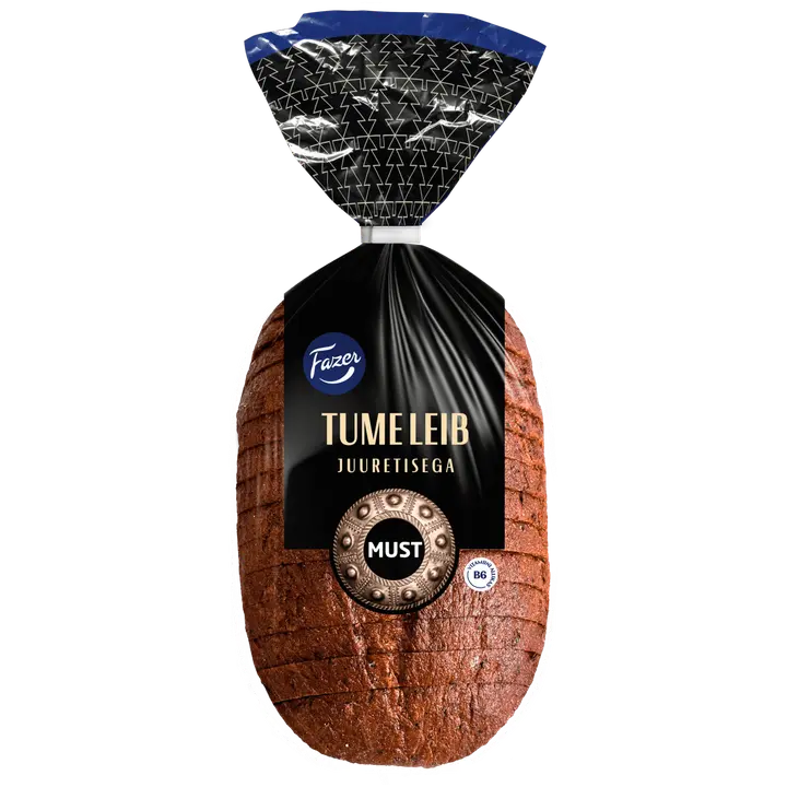 Fazer Must tume leib juuretisega 500 g