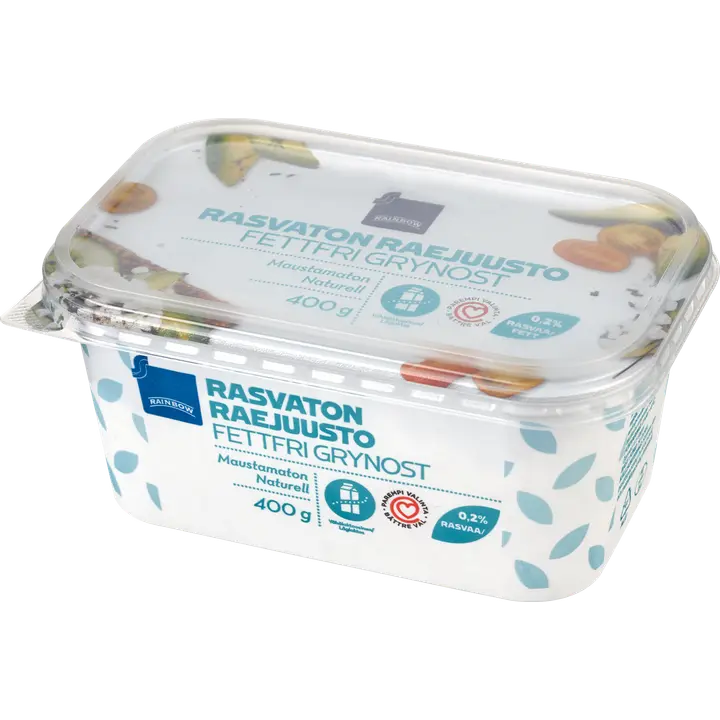 Rainbow 400 g 0,2%  vähälaktoosinen raejuusto
