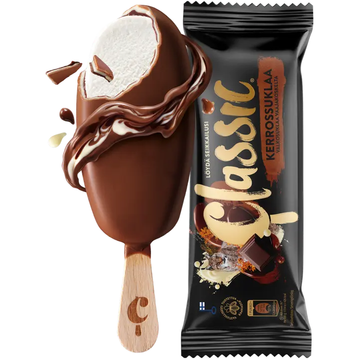 Classic Kerrossuklaa kermajäätelöpuikko 80g/100ml